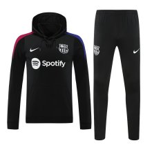 24/25 Barcelona Hooded  Long Sleeved Black 1:1 Training suit