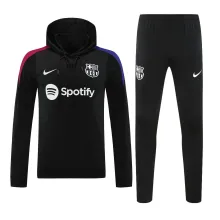 24/25 Barcelona Hooded  Long Sleeved Black 1:1 Training suit