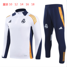24/25 Real Madrid  White Kids  1:1 Quality Training Jersey