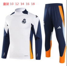 24/25 Real Madrid  White Kids Player 1:1 Quality Training Jersey