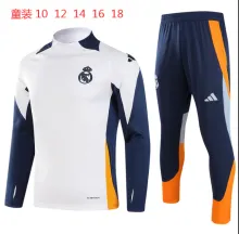 24/25 Real Madrid  White Kids Player 1:1 Quality Training Jersey