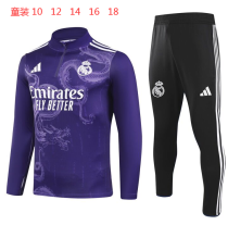 24/25 Real Madrid  Kids Purple Special Edition 1:1 Quality Training Jersey