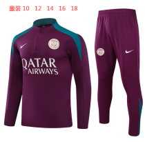 24/25  Paris Kids Jujube Red 1:1 Quality Training Jersey