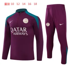 24/25  Paris Kids Jujube Red 1:1 Quality Training Jersey