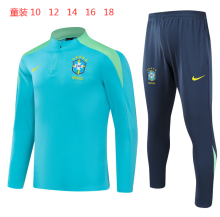 24/25  Brazil Green Kids 1:1 Quality Training Jersey