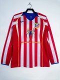 2004/2005 Retro Atletico Madrid Home Long Sleeve 1:1 Quality Soccer Jersey