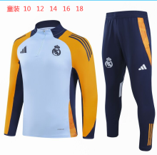 24/25 Real Madrid  Kids Blue 1:1 Quality Training Jersey