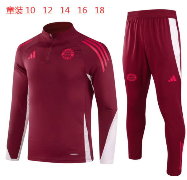 24/25 Bayern Munich  Red Kids Player 1:1 Quality Training Jersey