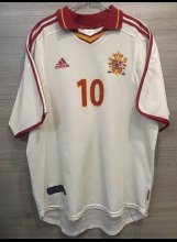2000 Spain  Away White Fans 1:1 Quality Retro Soccer Jersey