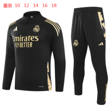 24/25 Real Madrid  Kids Black 1:1 Quality Training Jersey