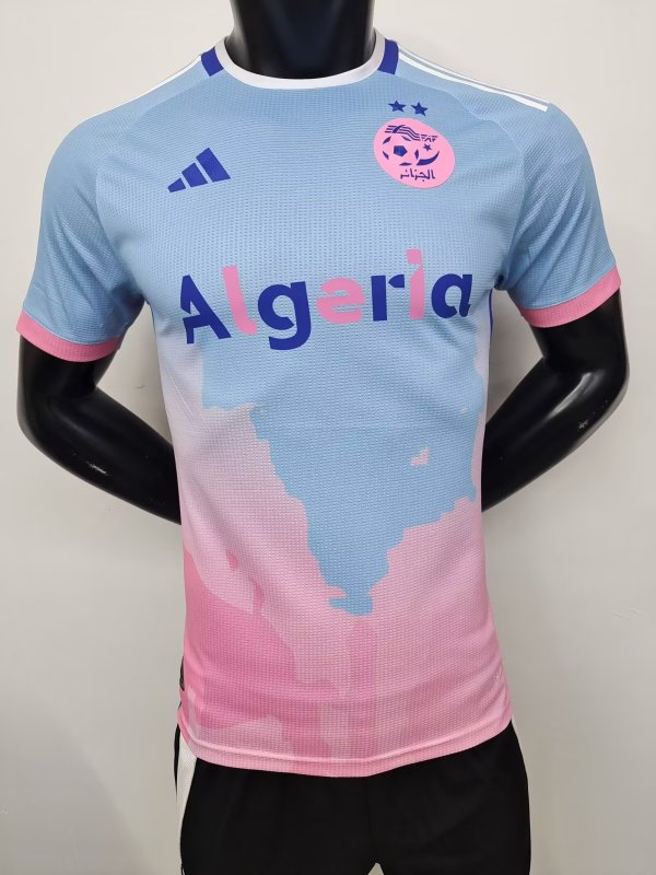 24/25 Algeria Pink Blue Player 1:1 Quality Soccer Jersey