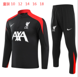 24/25  Liverpool Kids Black  1:1 Quality Training Jersey