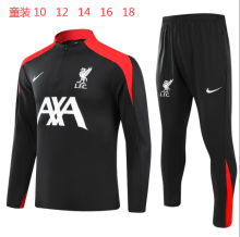 24/25  Liverpool Kids Black  1:1 Quality Training Jersey
