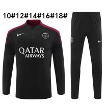 24/25  Paris Kids Black Player Version 1:1 Quality Training Jersey