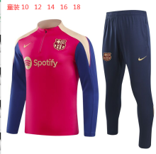 24/25  Barcelona Kids Red 1:1 Quality Training Jersey