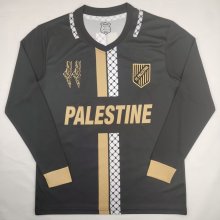 24/25 Palestine Black Gold Special Edition Fans Long sleeve 1:1 Quality Soccer Jersey
