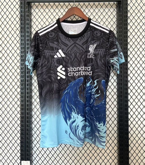 25/26 Liverpool  Black Blue Fans 1:1 Quality Soccer Jersey
