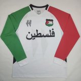 24/25 Palestine White Fans Long sleeve 1:1 Quality Soccer Jersey