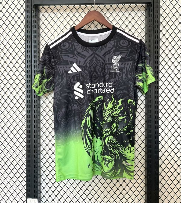 25/26 Liverpool  Black Green Fans 1:1 Quality Soccer Jersey
