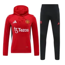 24/25 Manchester United Hooded Long Sleeved Red 1:1 Training suit