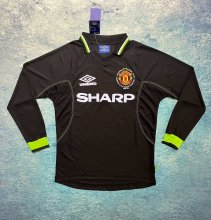 1998 Manchester United Away Long sleeve 1:1 Quality Retro Soccer Jersey