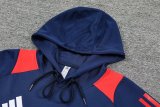 24/25 Manchester United Hooded Long Sleeved Blue 1:1 Training suit
