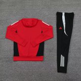 24/25 Manchester United Hooded Long Sleeved Red 1:1 Training suit