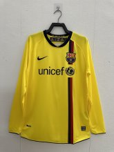2008/2009  Barcelona Away Long sleeve Retro 1:1 Quality Soccer Jersey