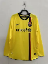 2008/2009  Barcelona Away Long sleeve Retro 1:1 Quality Soccer Jersey