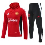 24/25 Manchester United Hooded Long Sleeved Red 1:1 Training suit