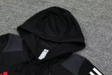 24/25 Manchester United Hooded Long Sleeved Black 1:1 Training suit