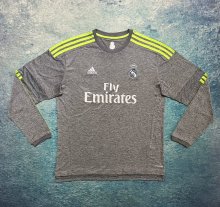 2015/2016  Real Madrid Away Long Sleeve Retro 1:1 Quality Soccer Jersey