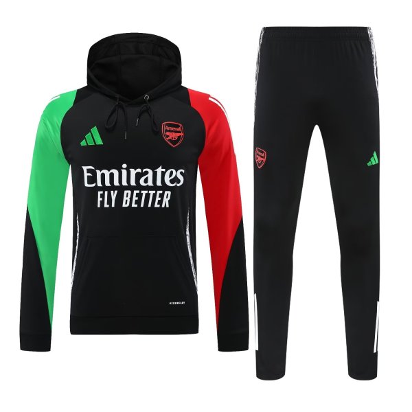 24/25 Arsenal Hooded Long Sleeved Black 1:1 Training suit