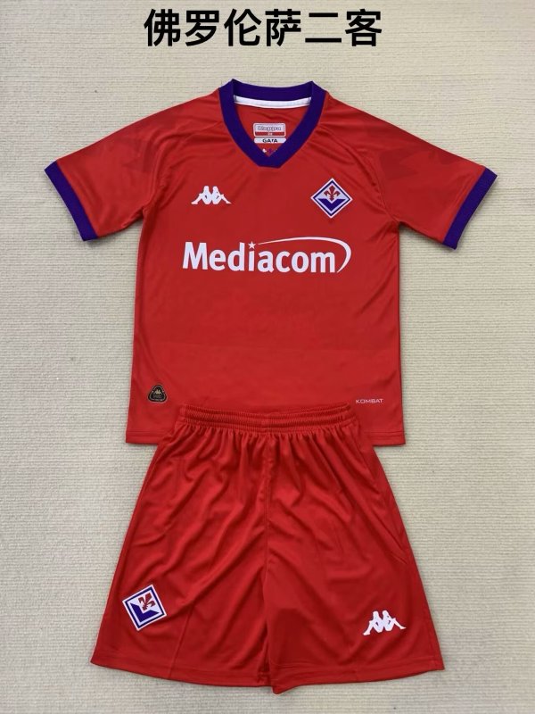 24/25 Fiorentina Third Kids 1:1 Quality Soccer Jersey