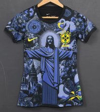 24/25 Brazil Black Woman's  Fans 1:1 Quality Soccer Jersey