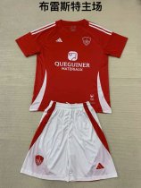 24/25 Stade Brestois 29 Home Kids Kits 1:1 Quality Soccer Jersey