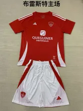 24/25 Stade Brestois 29 Home Kids Kits 1:1 Quality Soccer Jersey