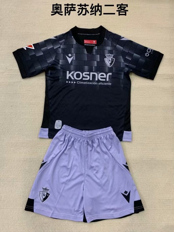 24/25 Osasuna Third Kids Kits 1:1 Soccer Jersey