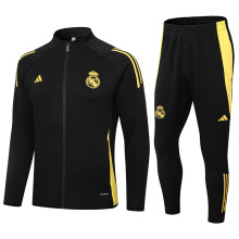 24/25  Real Madrid  Black Training Tracksuit 1:1 Quality Training Jersey
