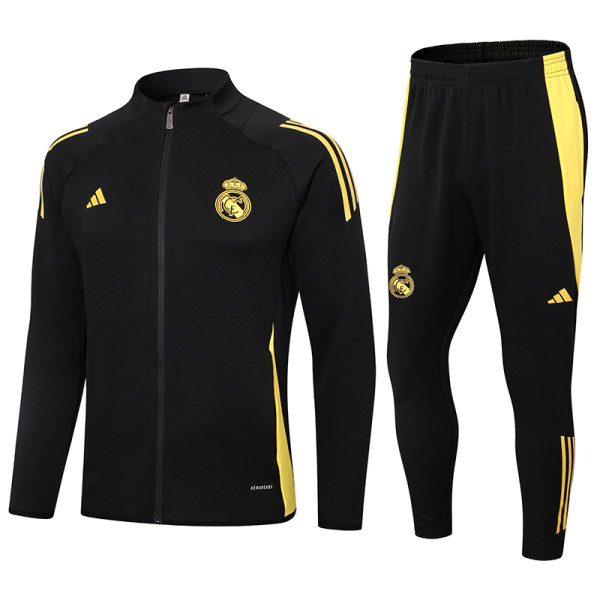 24/25  Real Madrid  Black Training Tracksuit 1:1 Quality Training Jersey