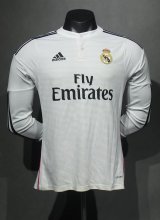 2014/2015  Real Madrid Home Long Sleeve Player Retro 1:1 Quality Soccer Jersey