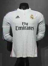 2014/2015  Real Madrid Home Long Sleeve Player Retro 1:1 Quality Soccer Jersey
