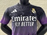 24/25 Real Madrid Black Purple Player 1:1 Quality Soccer Jersey