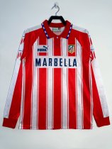1994/1995  Atletico Madrid Home Long Sleeve Retro 1:1 Quality Soccer Jersey