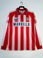 1994/1995  Atletico Madrid Home Long Sleeve Retro 1:1 Quality Soccer Jersey