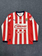 24/25 Chivas Home Fans Long sleeve1:1 Quality Soccer Jersey