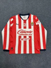 24/25 Chivas Home Fans Long sleeve1:1 Quality Soccer Jersey