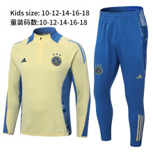 24/25 Ajax Kids Yellow 1:1 Quality Training Jersey