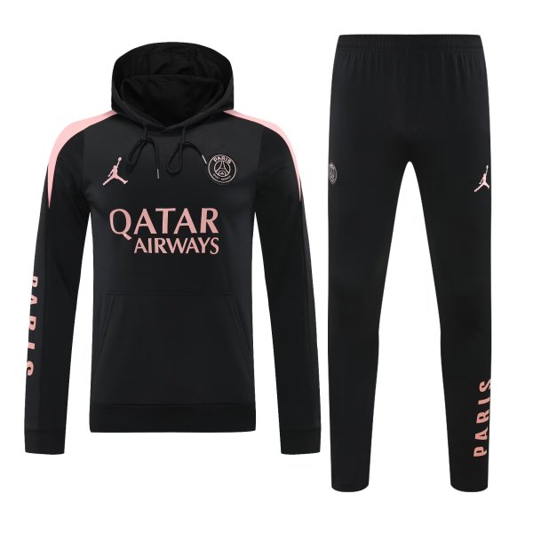 24/25 Paris Hooded Long Sleeved Black 1:1 Training suit