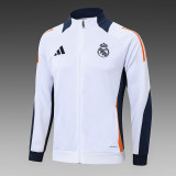 24/25  Real Madrid White Training Tracksuit 1:1 Quality Training Jersey